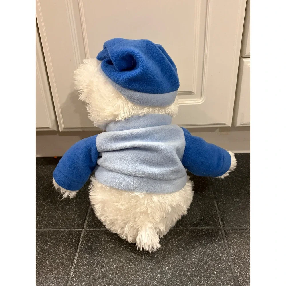 Kohls Cares Hanukkah Teddy Bear White Plush Blue Menorah Sweater Hat 20 inch